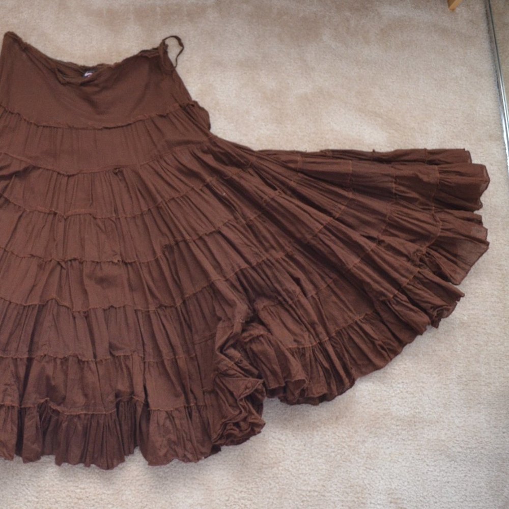 Brown Midi Skirt